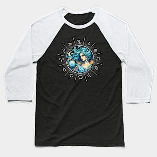 ZODIAC Aquarius - Astrological AQUARIUS - AQUARIUS - ZODIAC sign - Van Gogh style - 2 Baseball T-Shirt